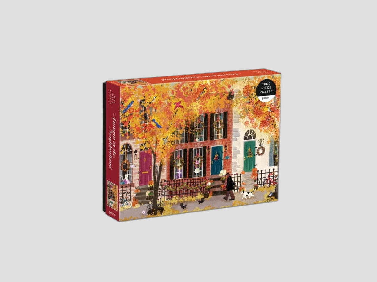 Autumn in the Neighborhood 1000 Piece Puzzle Jigsaw