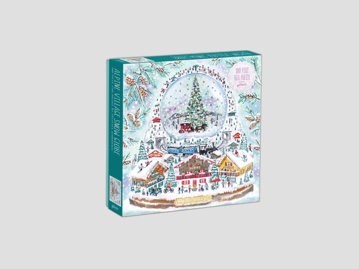 Michael Storrings Alpine Village Snowglobe 500 Piece Foil Puzzle Jigsaw
