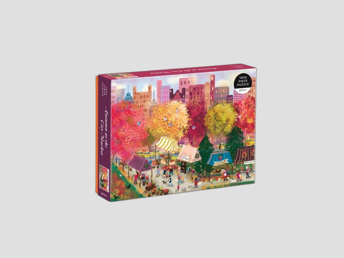 Joy Laforme Autumn at the City Market 1000 Piece Puzzle Jigsaw