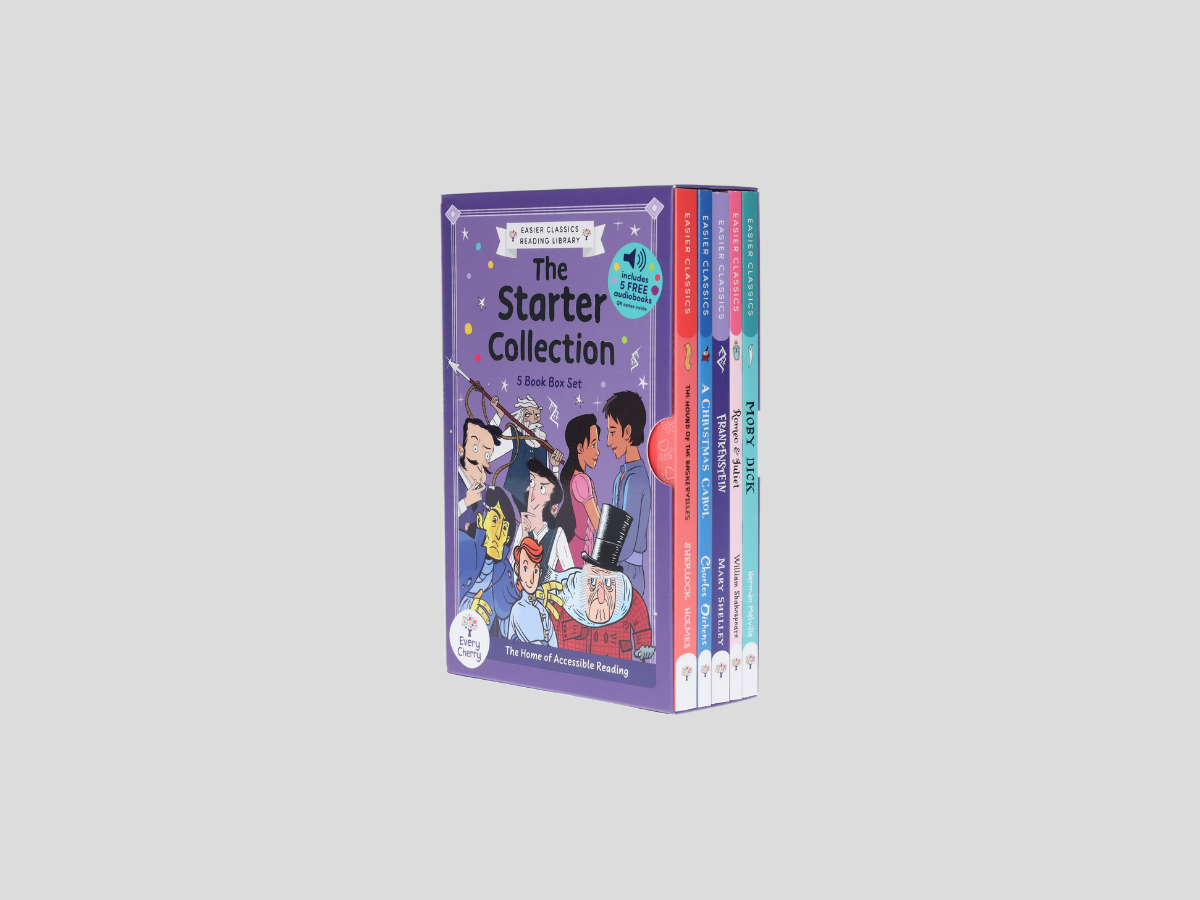 Easier Classics Reading Library: The Starter Collection 5 Books Box Set with Free Audio Books - Ages 7+