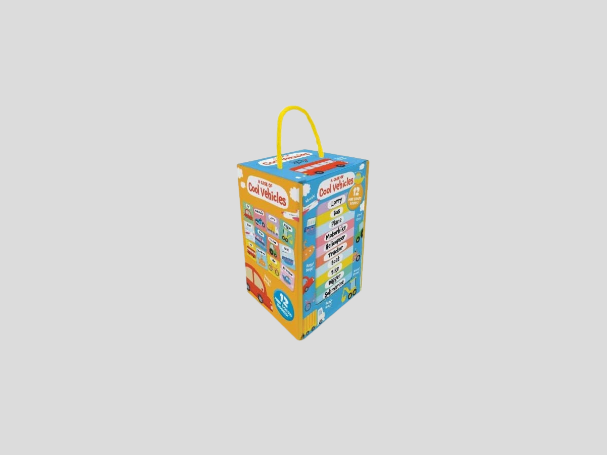 A Case of Cool Vehicles: 12 Title Board Book Collection Carry Case - Ages 3+