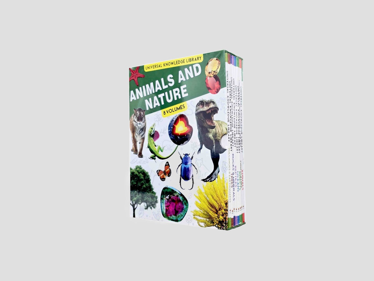 Universal Knowledge Library Series: Animals and Nature 8 Books Collection Set - Ages 7+