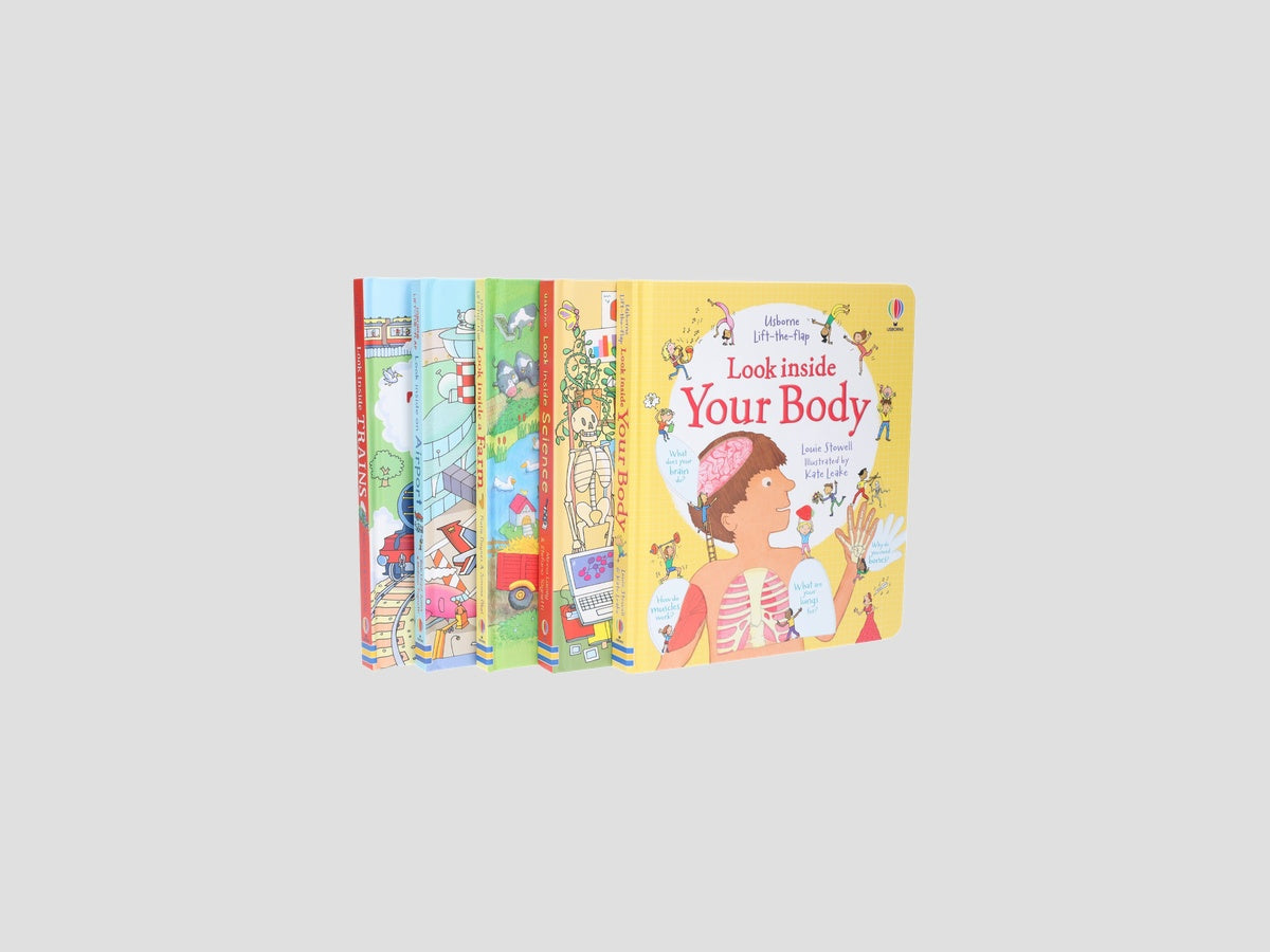 Usborne Lift the Flap Look Inside 5 Books Collection Set - Ages 5+