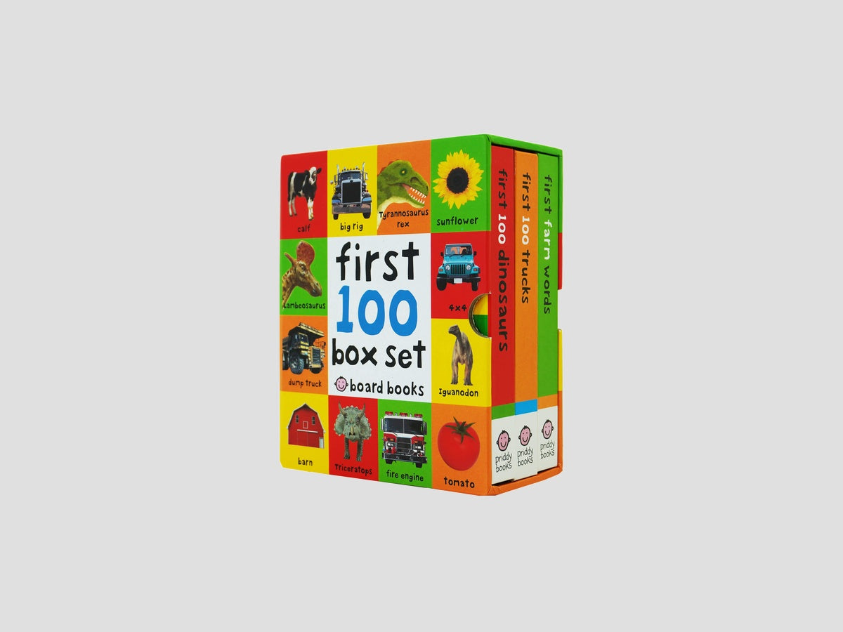 First 100 series (Trucks, Dinosaurs & First Farm Words) Children Collection