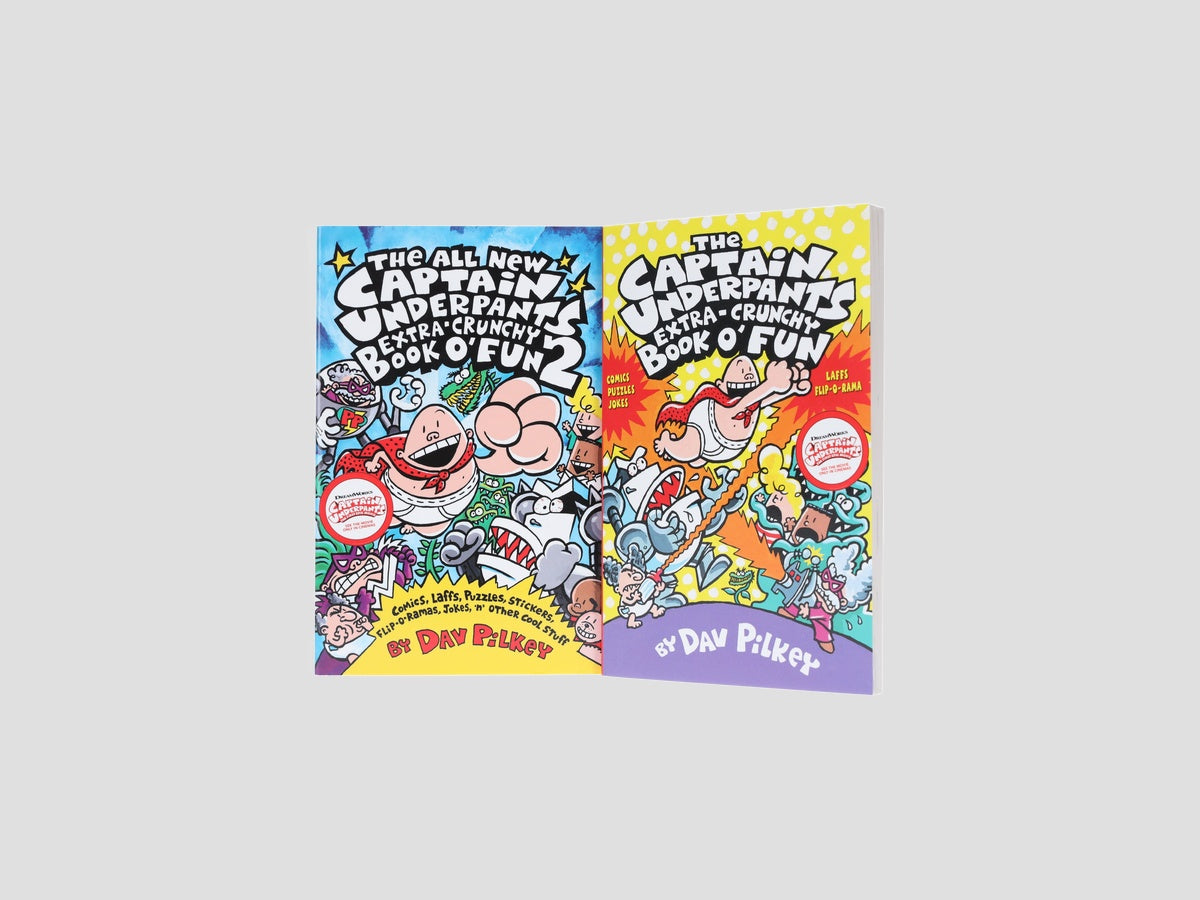 The Captain Underpants Extra-Crunchy Book O'Fun (Book 1 & 2) Collection - Ages 7-12