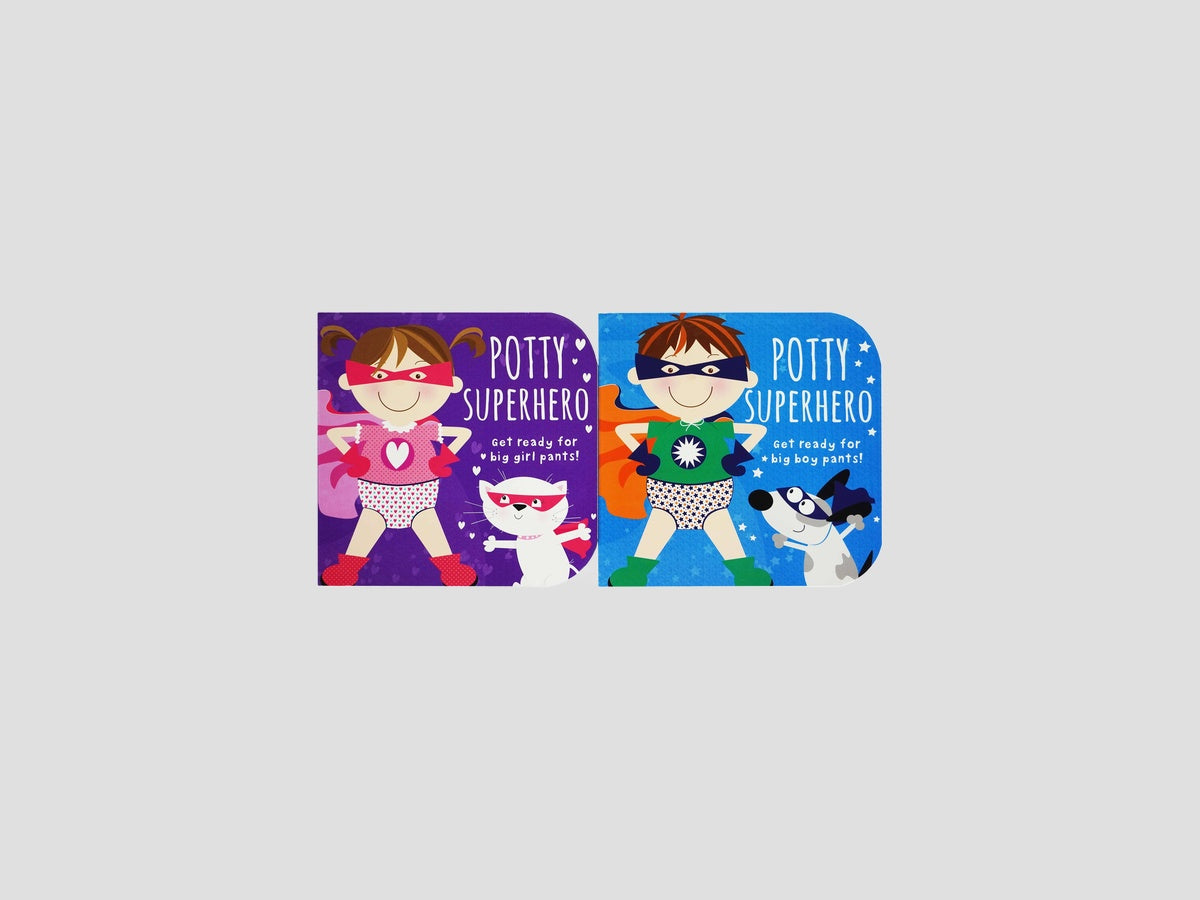 Potty Superhero: Get Ready for Big Boy & Big Girl Pants! 2 Books Set - Ages 2+ - Board Book