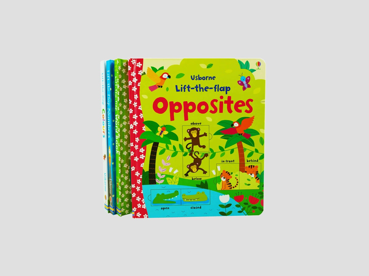 Usborne Lift The Flap (Words, Colours, Opposites & Numbers) Collection - Ages 2-5