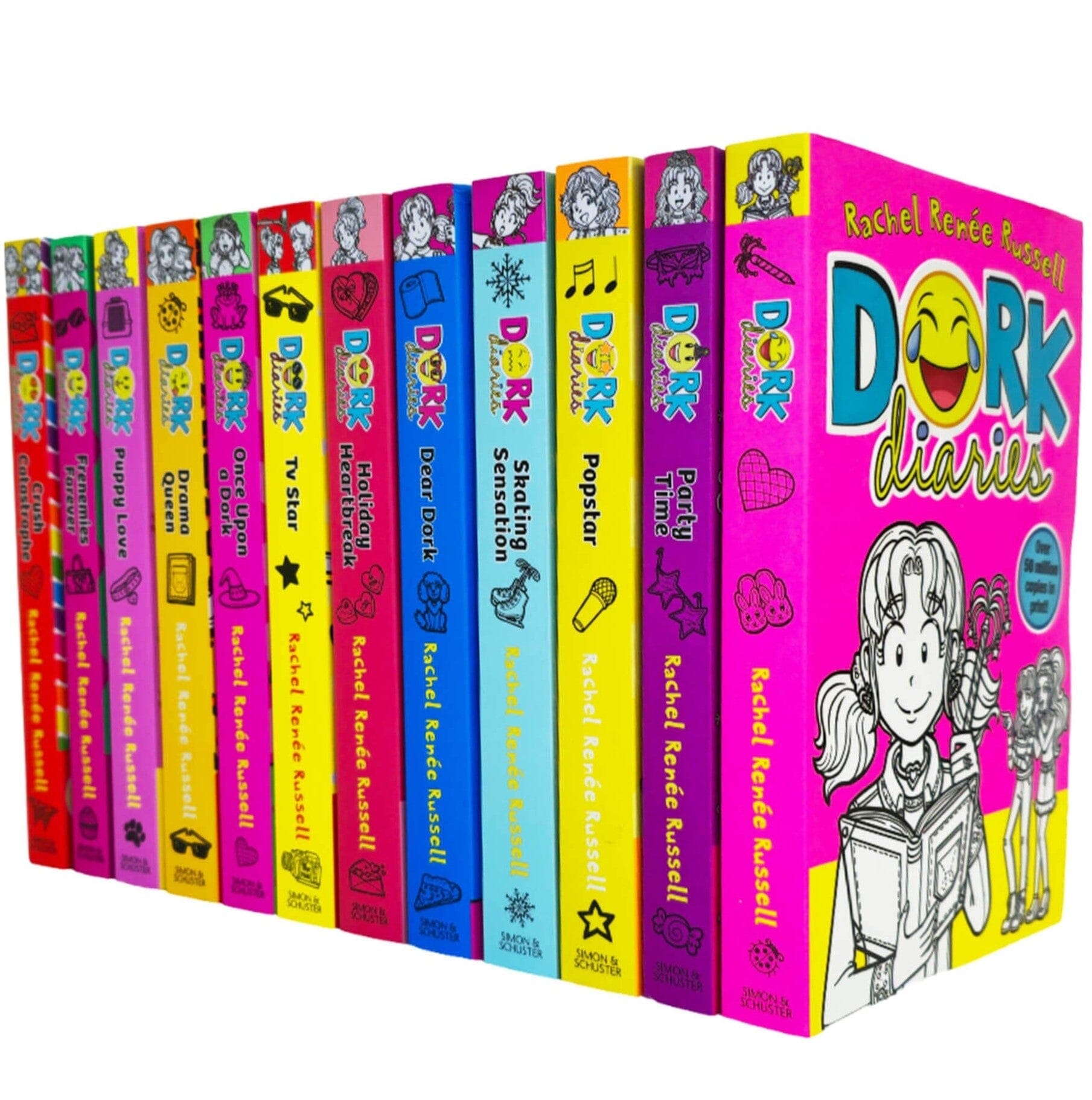 Dork Diaries Series (Vol. 1-12) By Rachel Renee Russell 12 Books Collection Set- Ages 9-14 - Paperback