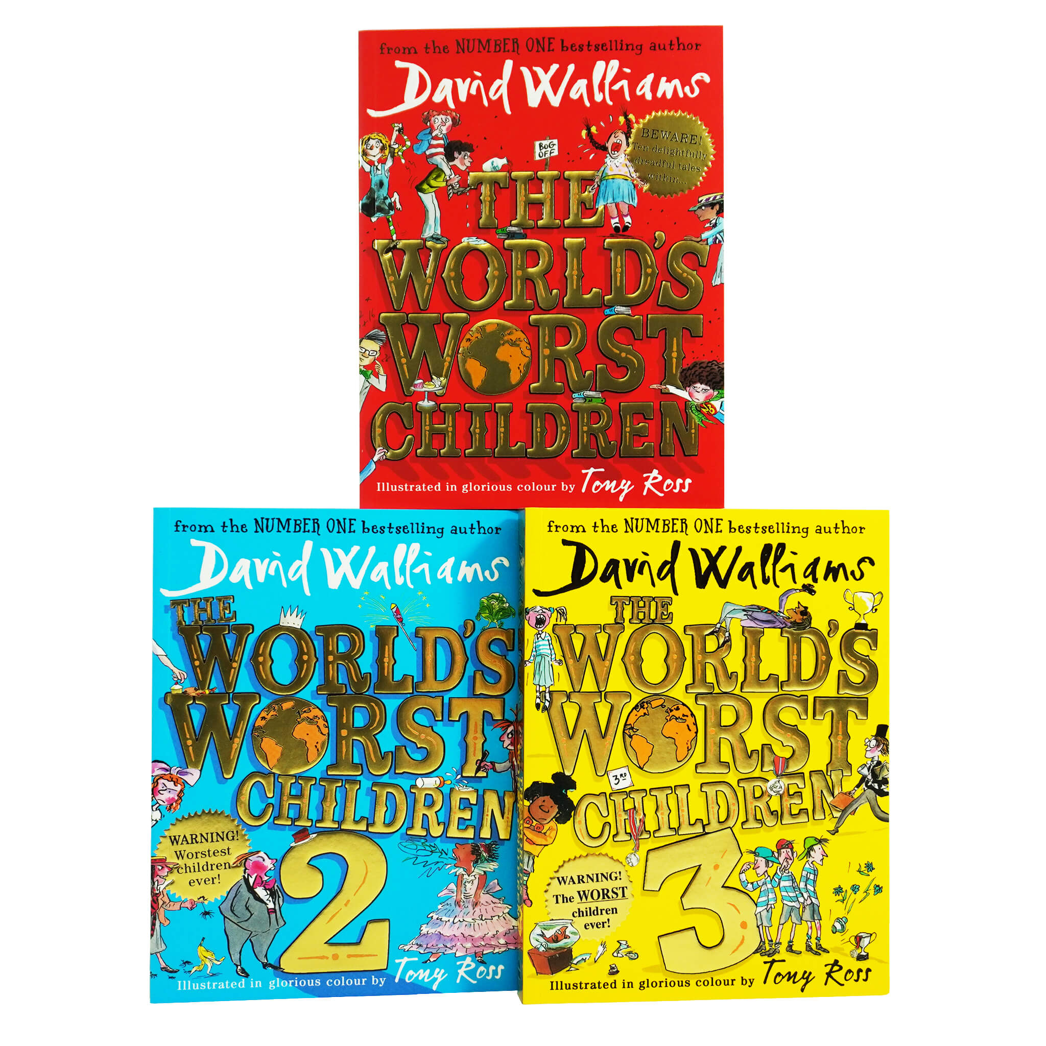 The Worlds Worst Children 3 Books Collection By David Walliams - Ages 7-9 - Paperback
