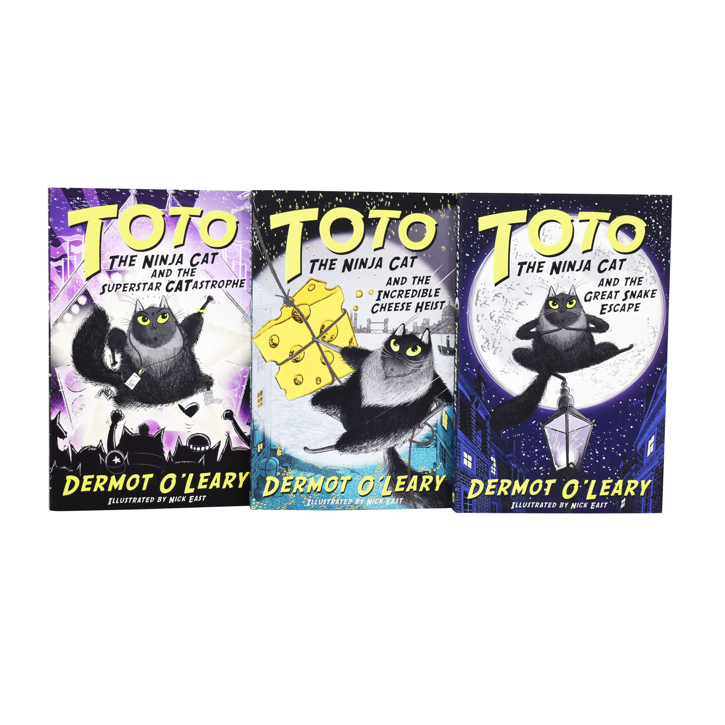 Toto the Ninja Cat Series By Dermot O'Leary 3 Books Collection Set - Ages 7-9 - Paperback