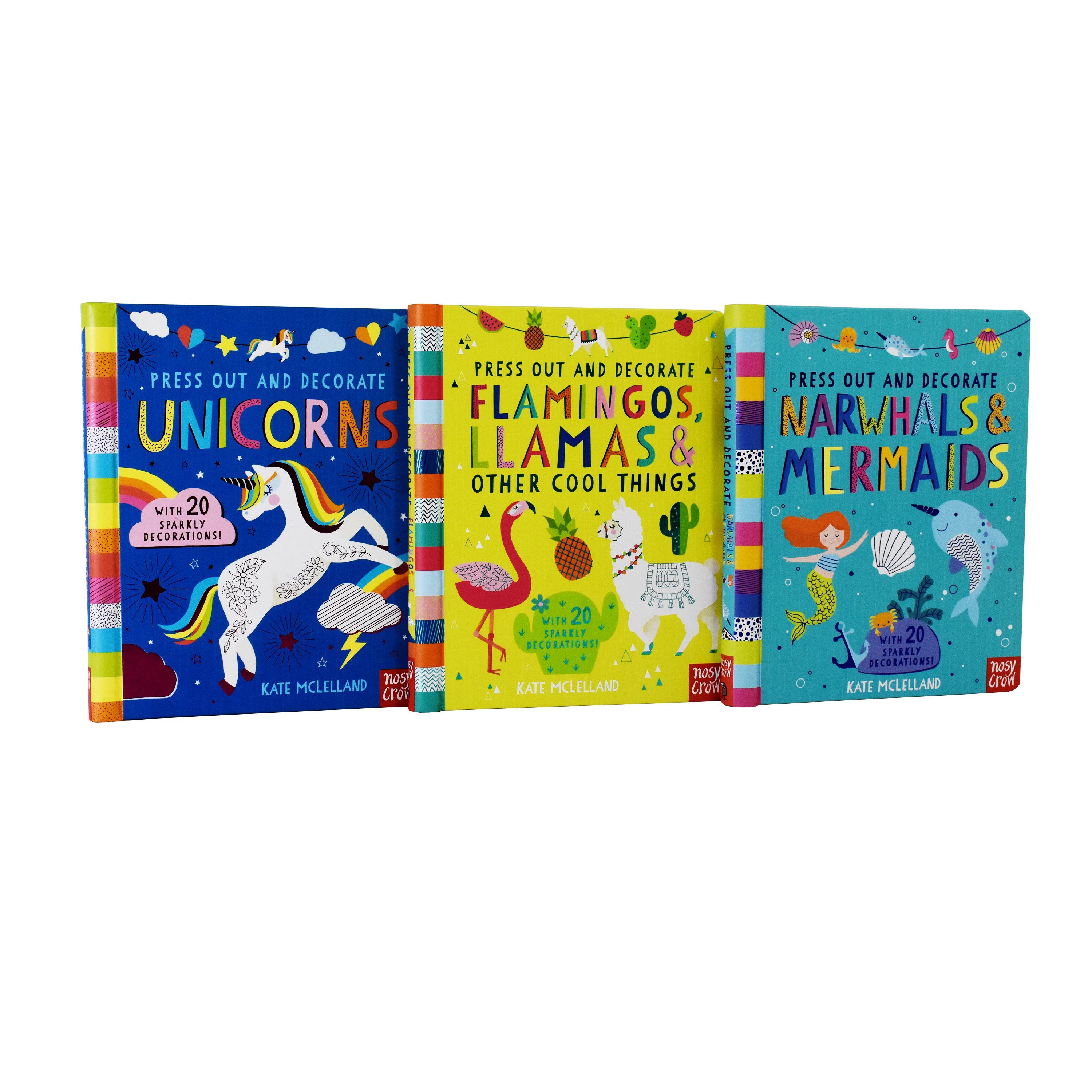 Press Out and Colour By Kate McLelland 3 Books Collection Set - Age 4-8 - Hardback