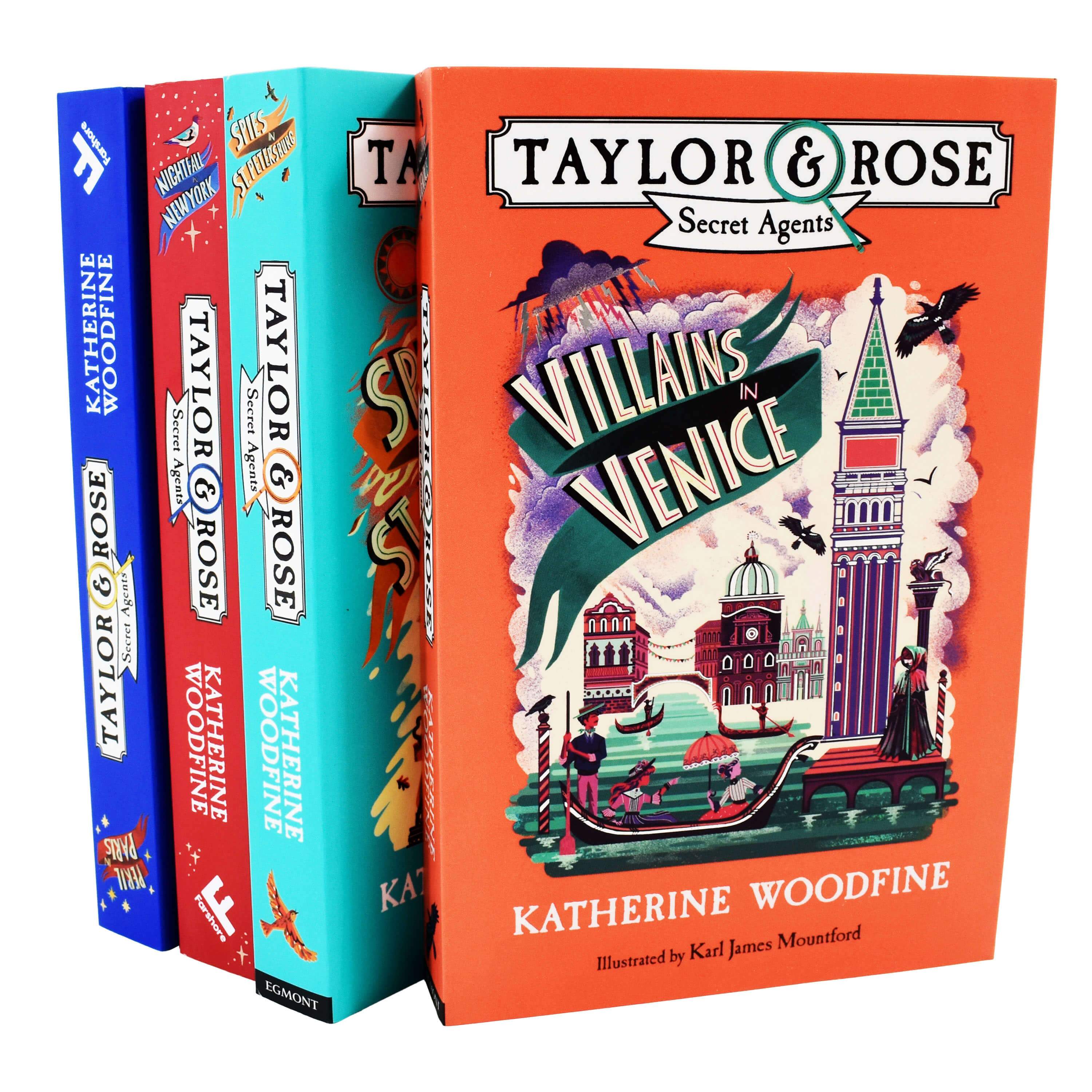 Taylor & Rose Secret Agents Series 4 Books Collection Set By Katherine Woodfine - Ages 9-14 - Paperback