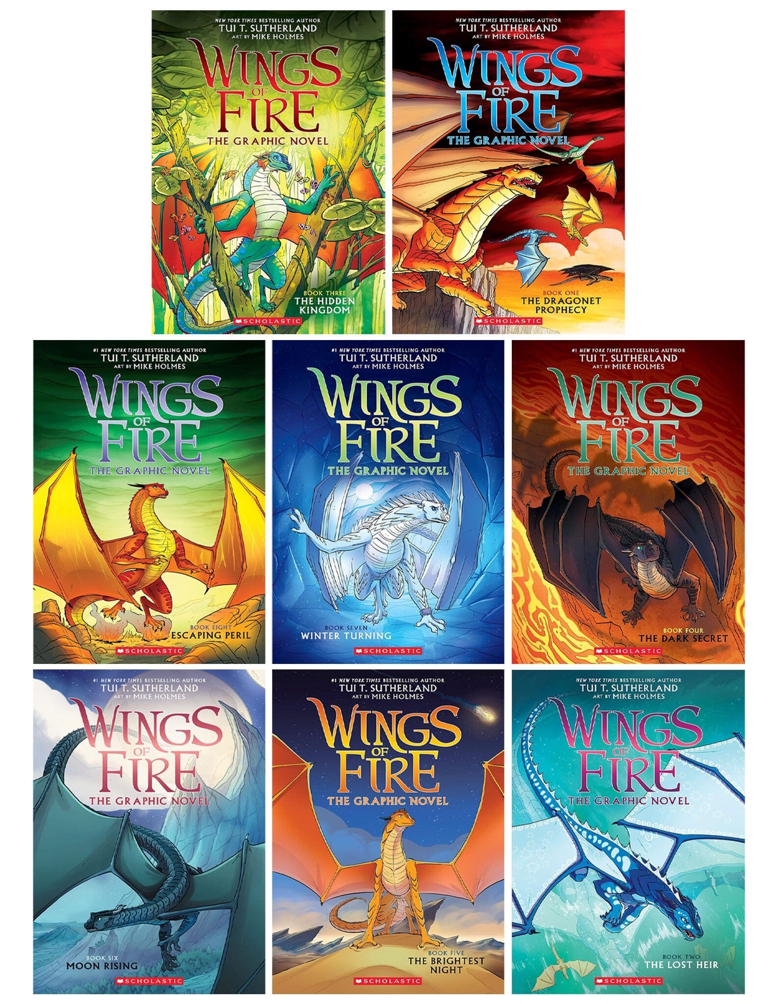Wings of Fire The Graphix Novels By Tui T. Sutherland: 8 Books Collection Set - Ages 8-12 - Paperback