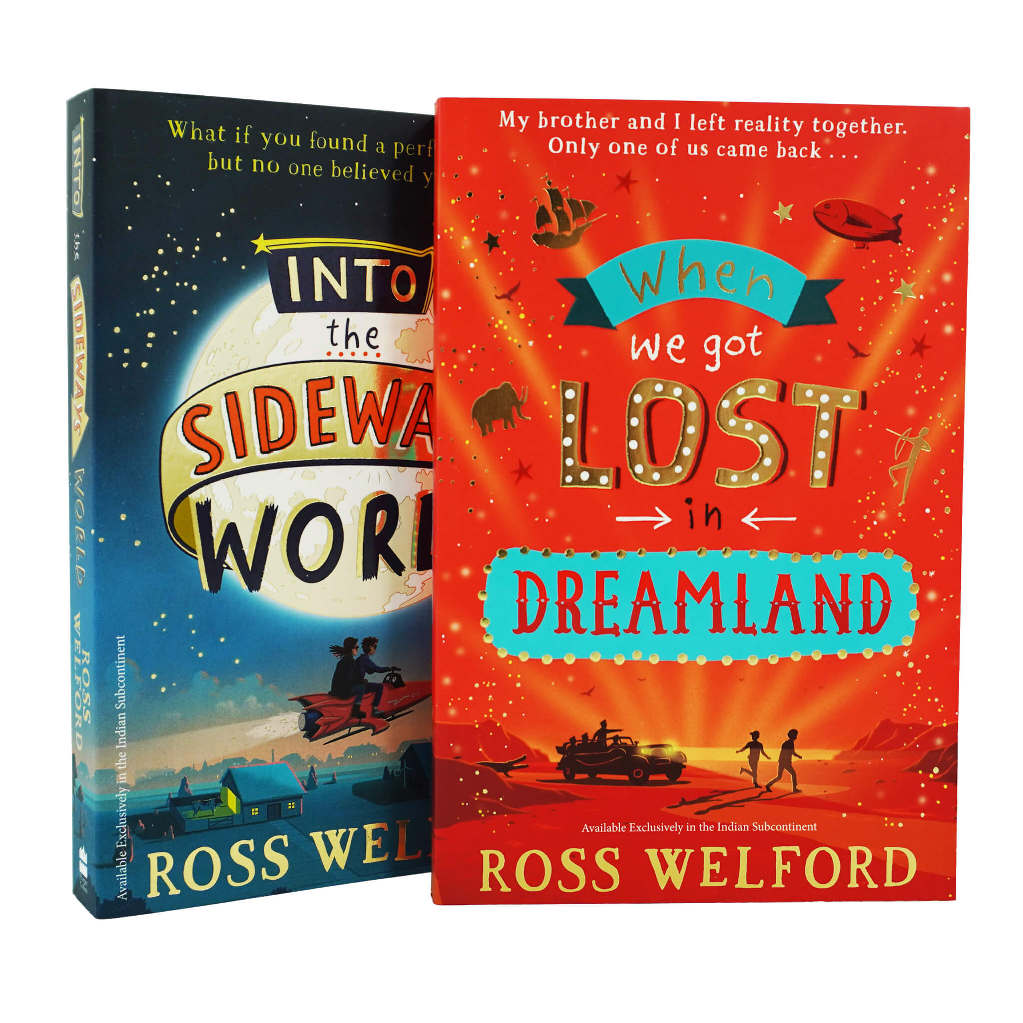 Ross Welford 2 Books (When We Got Lost in Dreamland, Into the Sideways World) - Ages 9-12 - Paperback