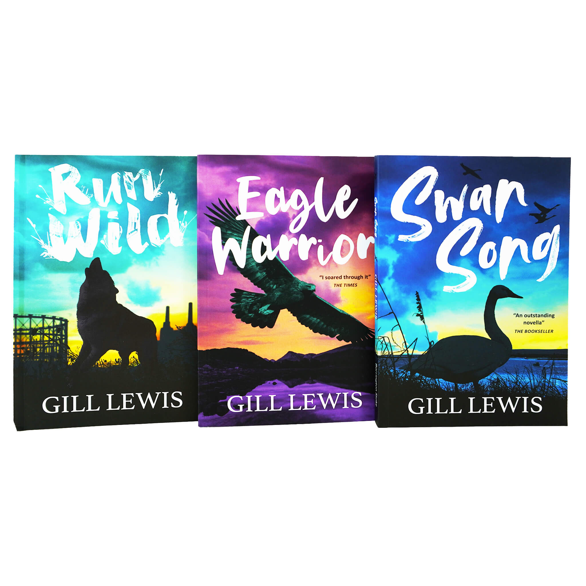 Gill Lewis 3 Books Collection Set (Run Wild, Eagle Warrior & Swan Song) - Ages 8-12 - Paperback