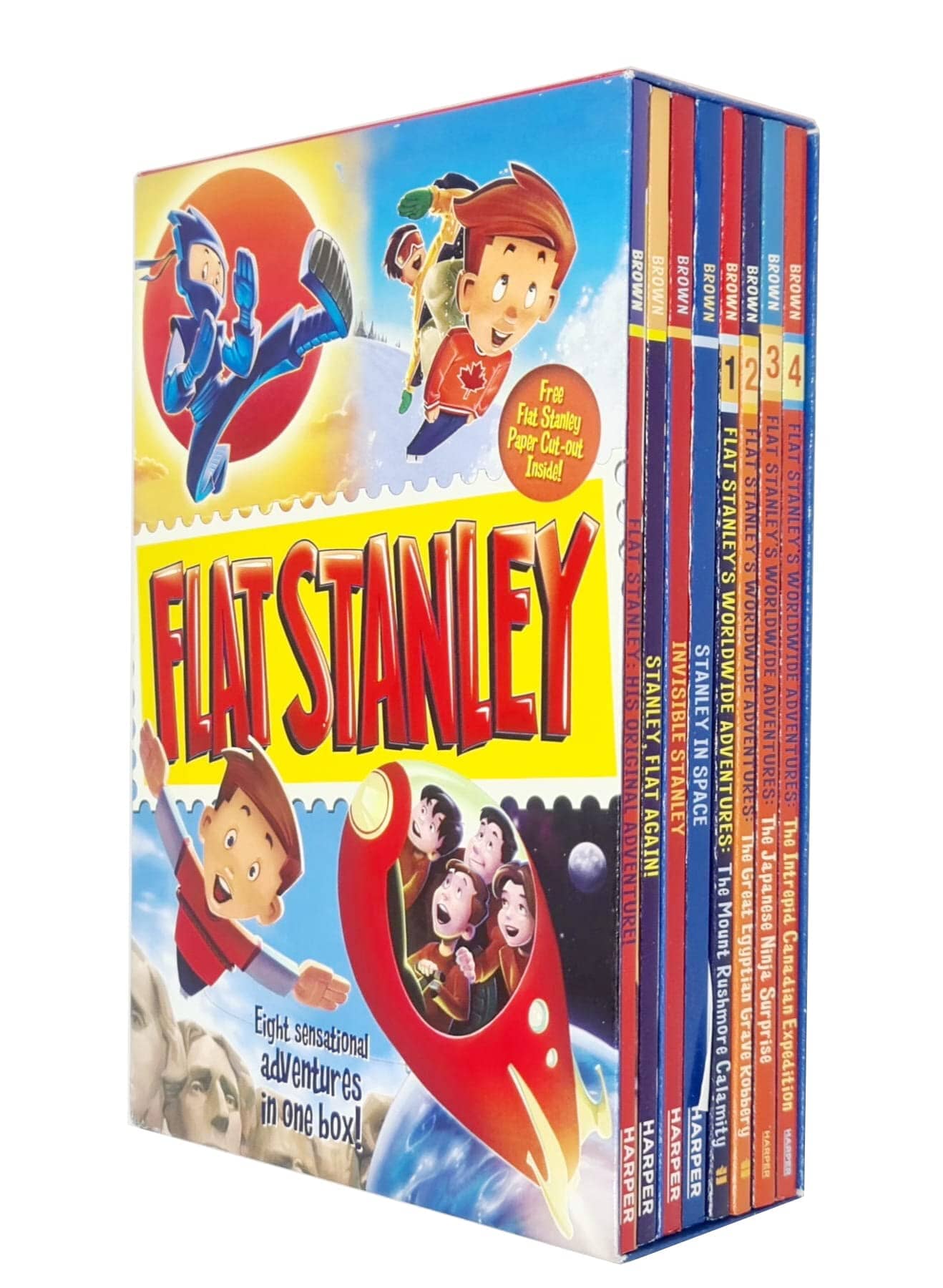 The Flat Stanley Adventure By Jeff Brown 8 Books Collection Box Set - Ages 7-10 - Paperback