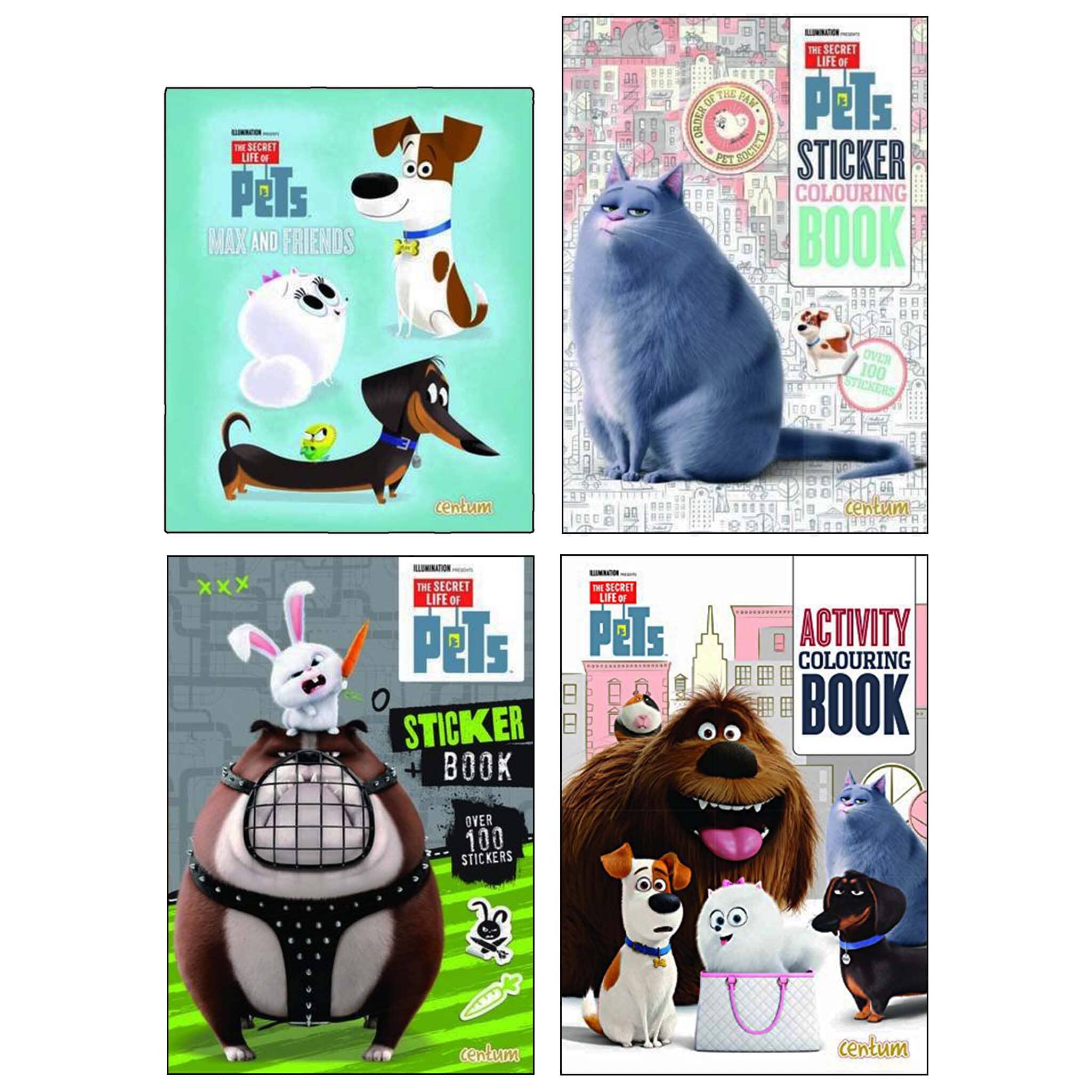 The Secret Life of Pets Sticker, Activity Colouring 4 Books Collection Set - Ages 3+ - Paperback/Hardback