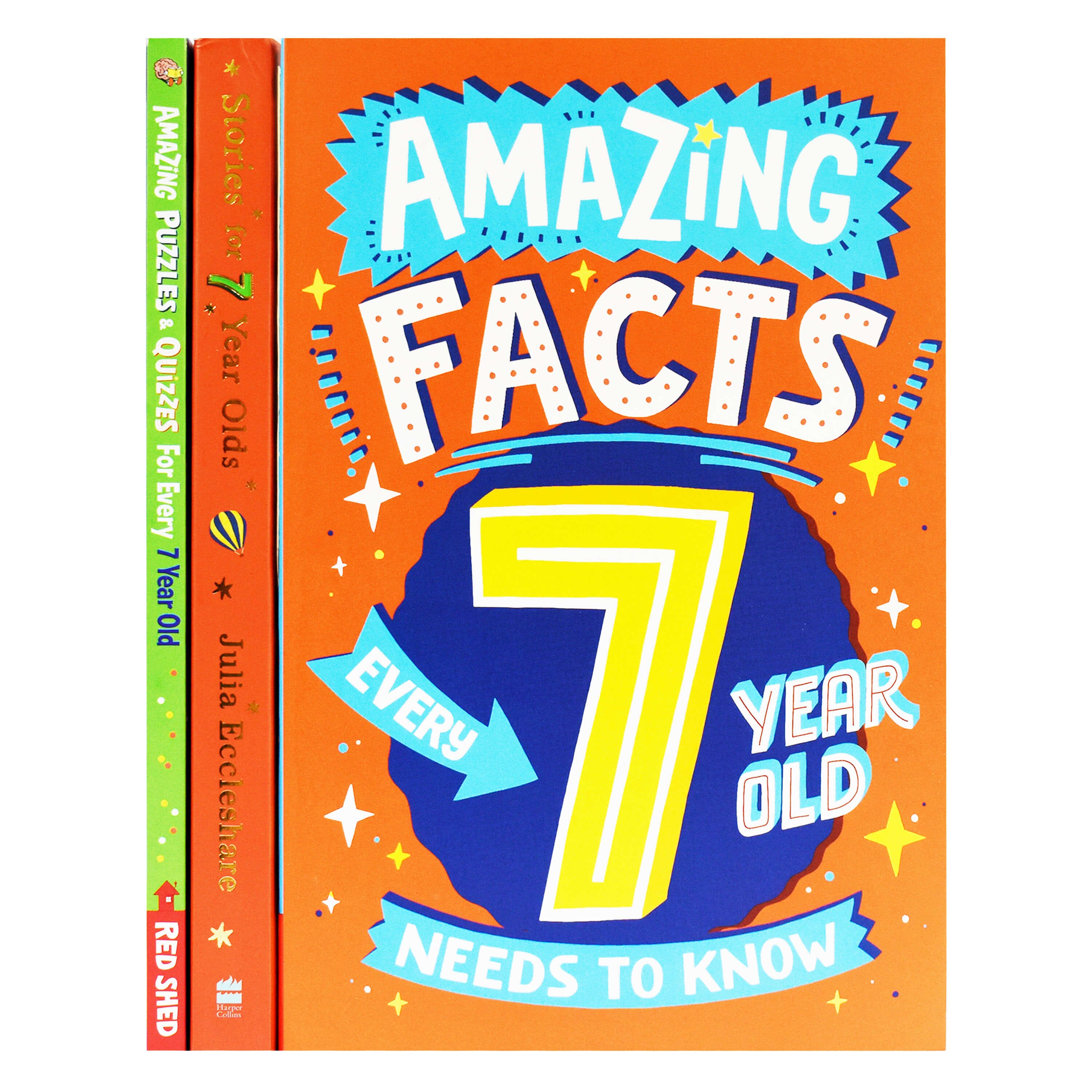 Amazing Facts Every Kid Needs to Know for 7 Year Olds Children's 3 Books Collection Set - Paperback