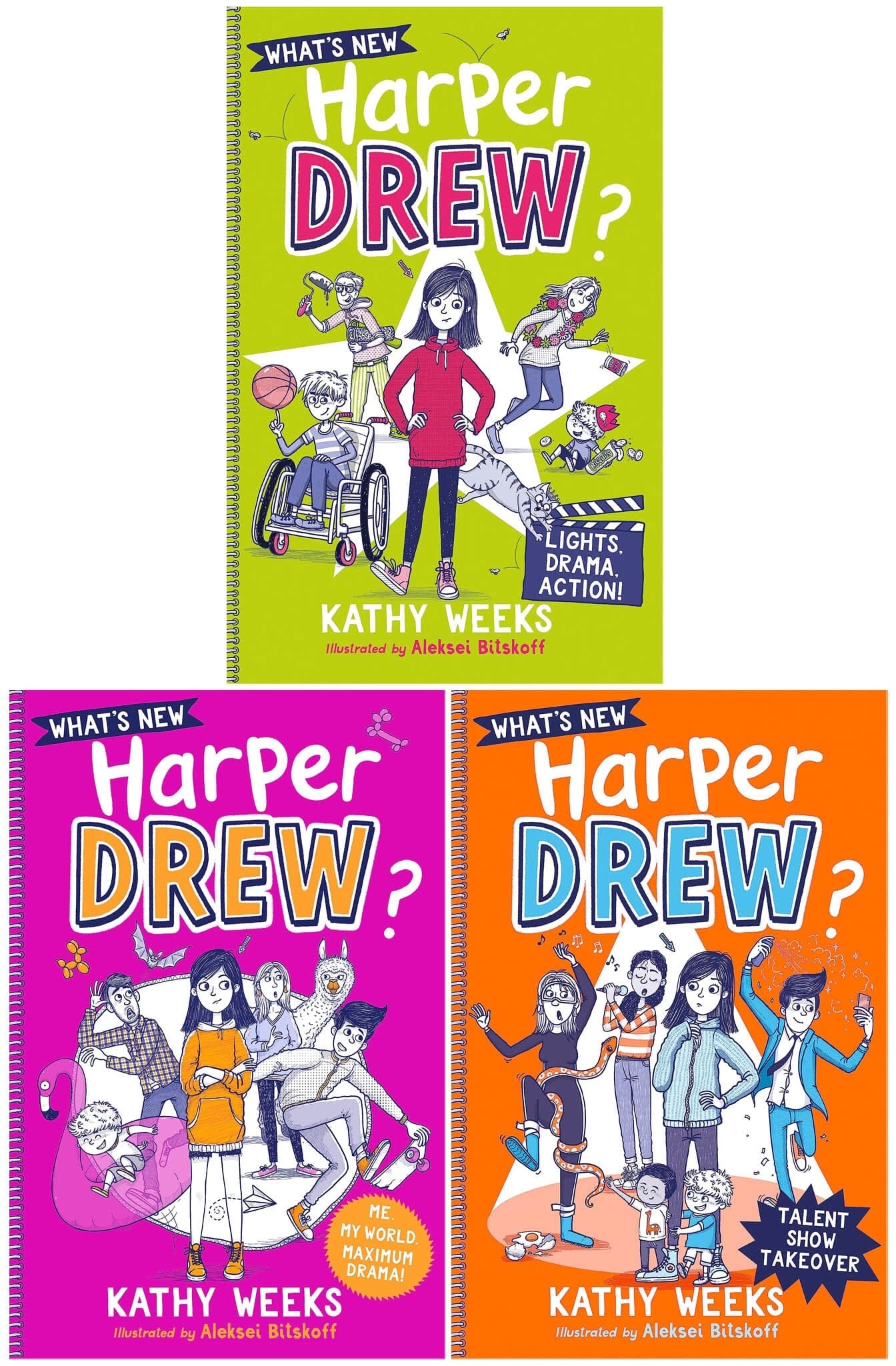 What's New, Harper Drew? Series By Kathy Weeks 3 Books Collection Set - Ages 9-11 - Paperback