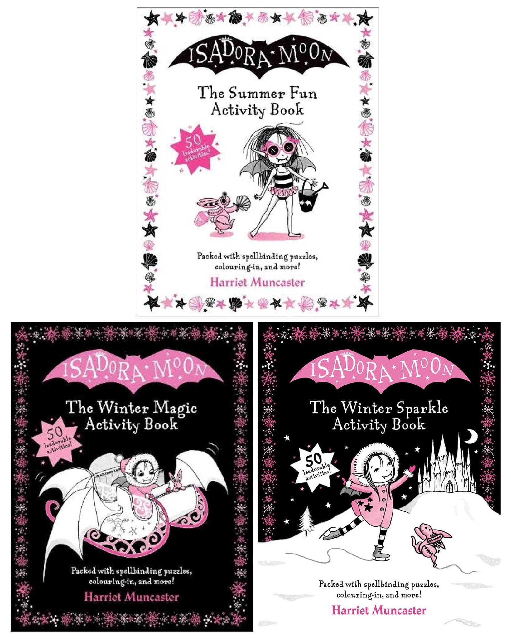 Isadora Moon: The Winter Magic & Summer Fun Activity 3 Books Collection Set - Ages 5+ - Paperback