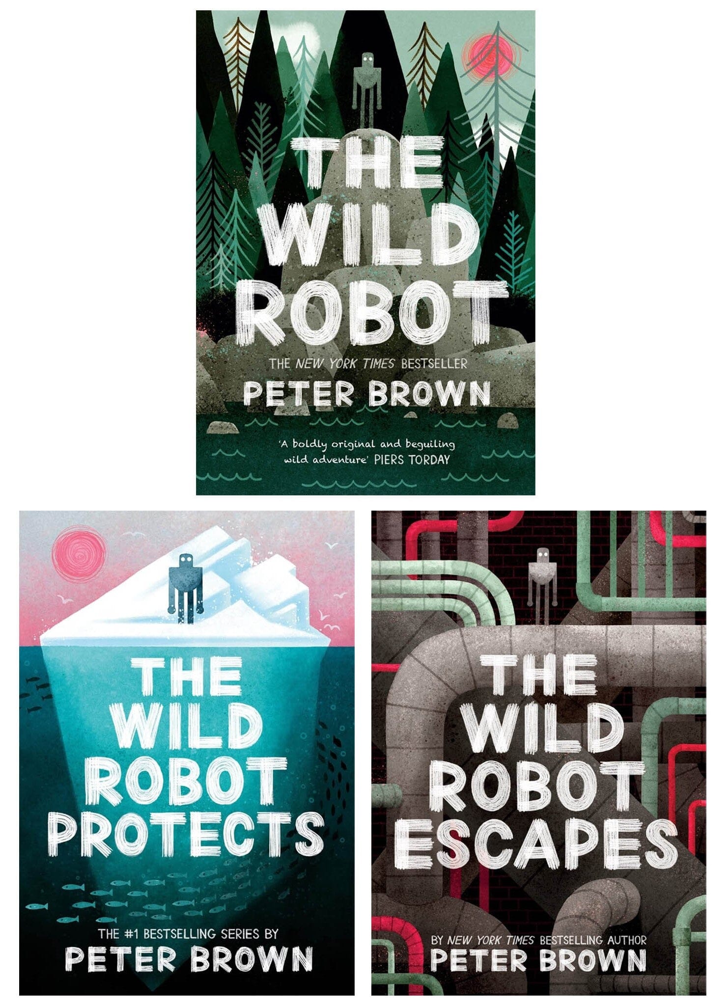 The Wild Robot Series By Peter Brown 3 Books Collection - Age 7-10 - Paperback