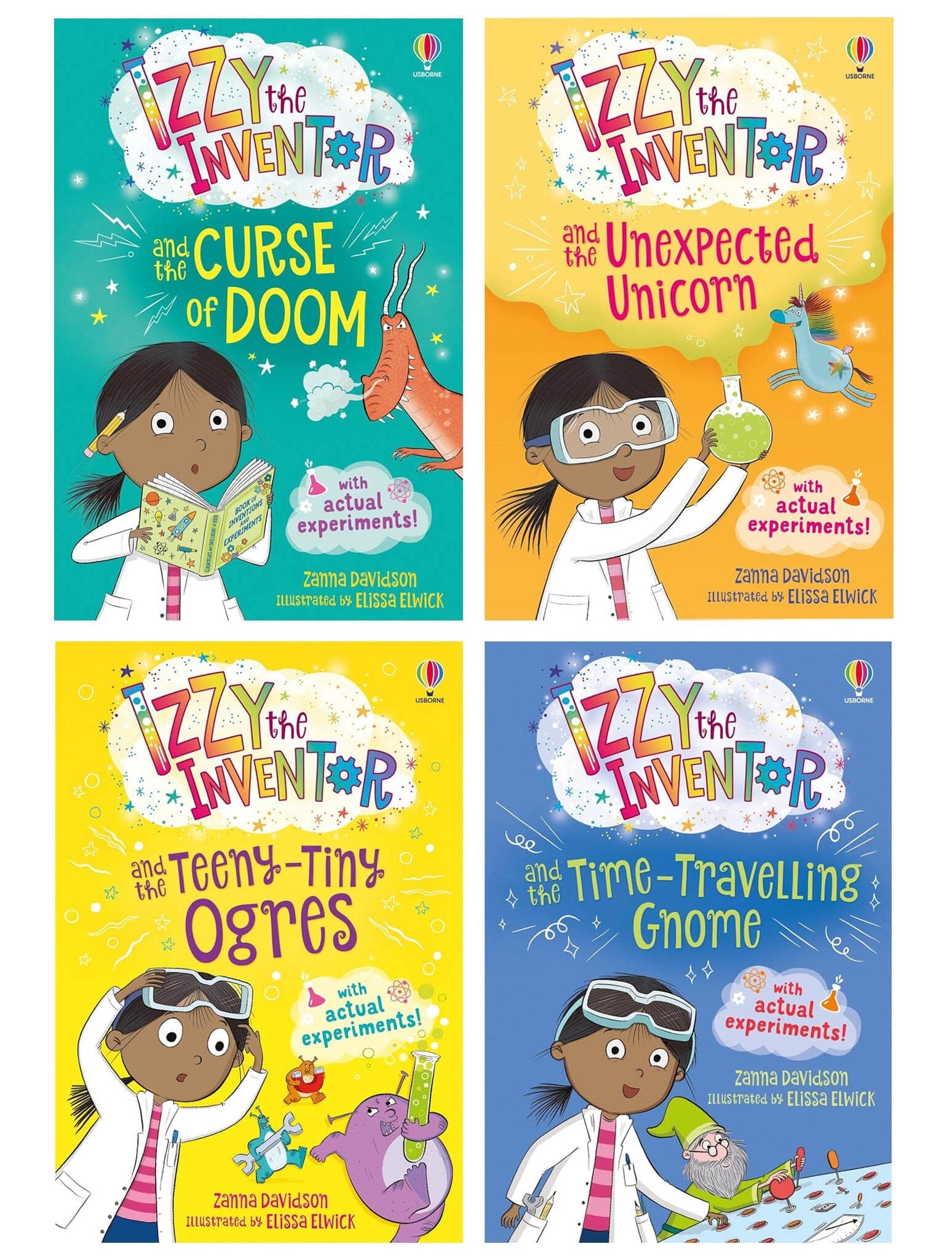 Izzy the Inventor Series By Zanna Davidson 4 Books Collection Set - Ages 5-8 - Paperback