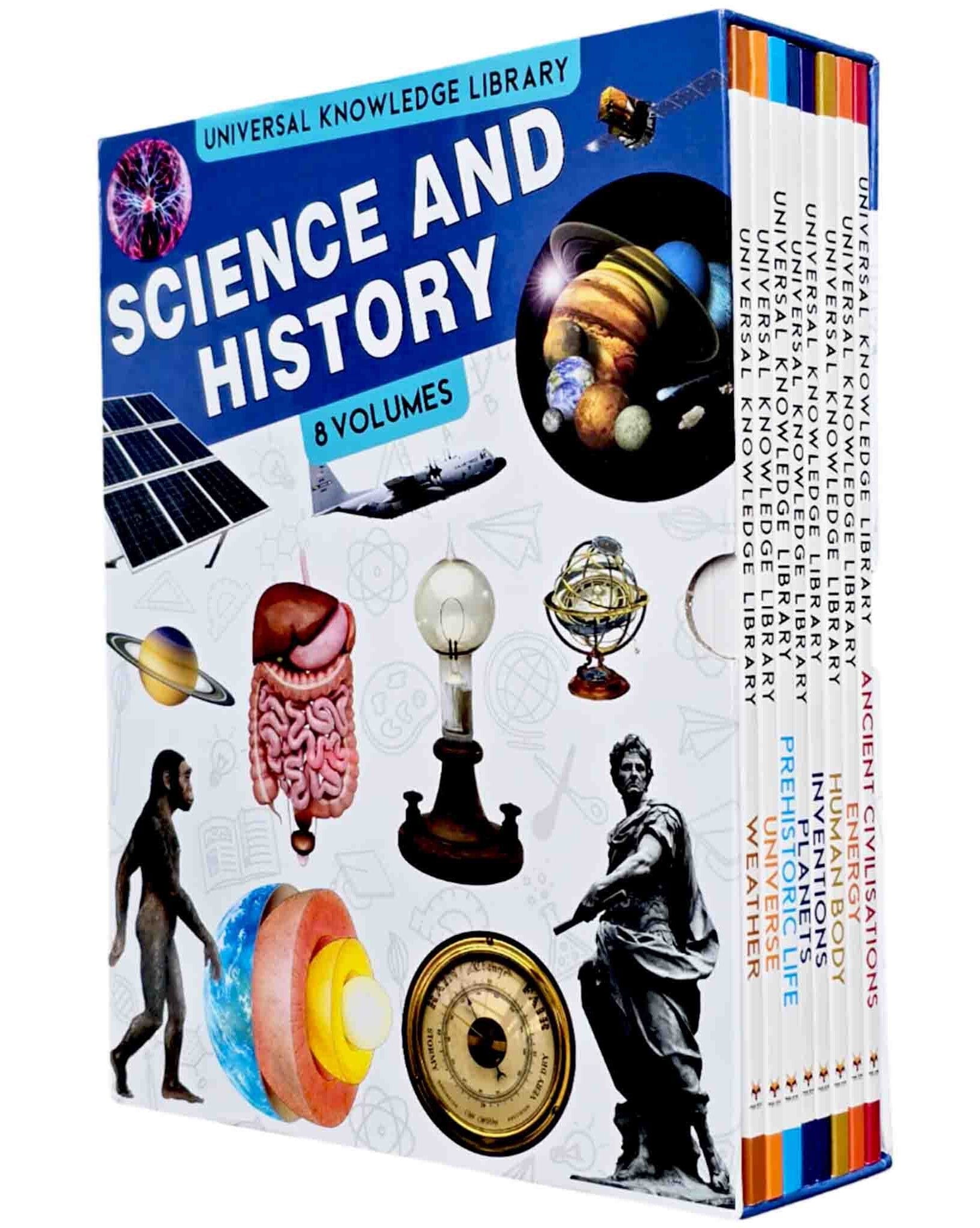 Universal Knowledge Library Series: Science and History 8 Books Collection Set - Ages 7+ - Paperback