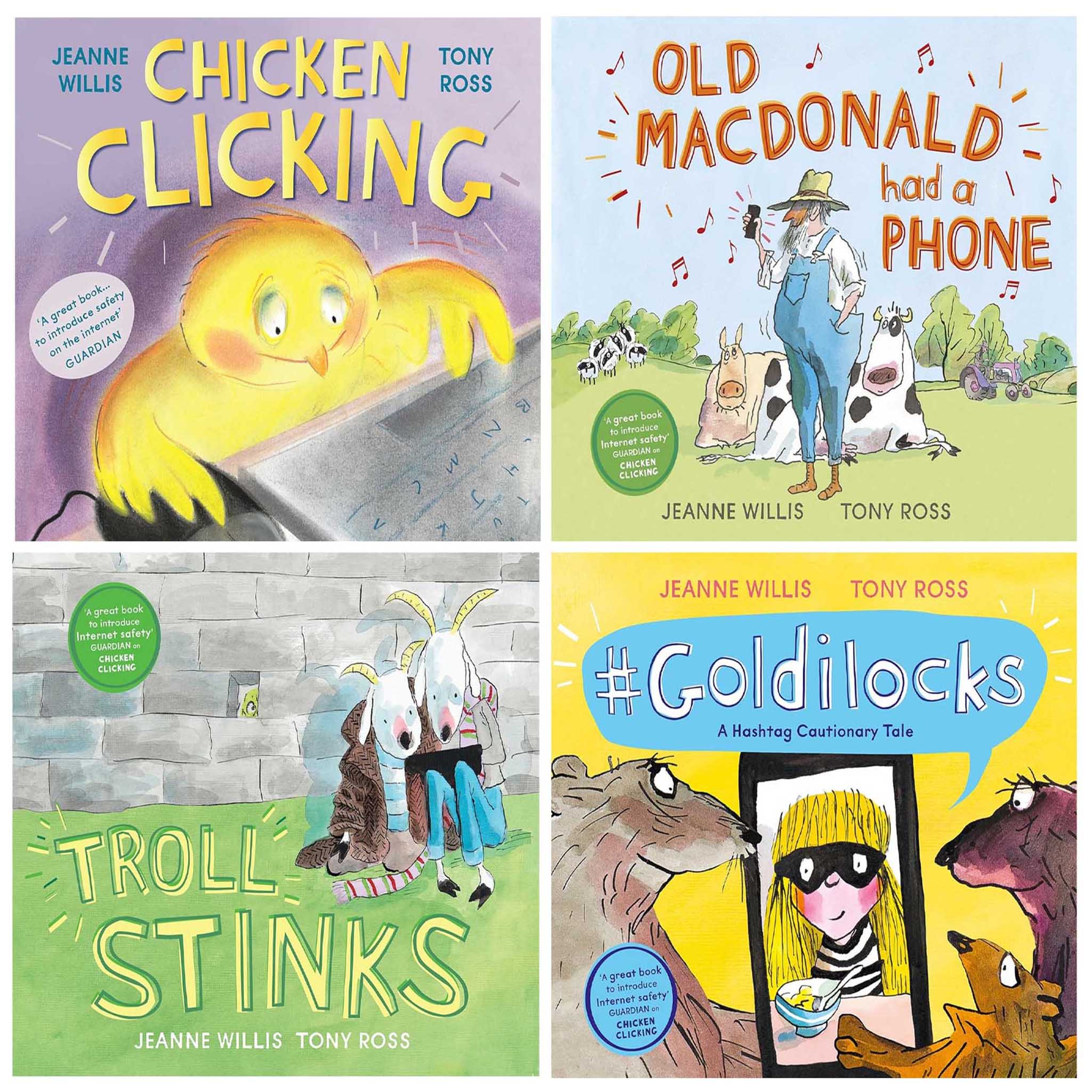 Online Safety Picture Books By Jeanne Willis: 4 Books Collection Set - Ages 3-8 - Paperback