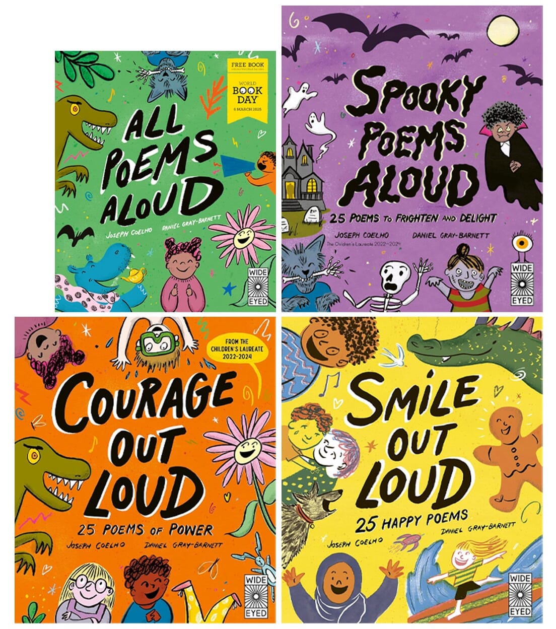 Poetry to Perform Series By Joseph Coelho: 4 Picture Books Collection Set - Ages 5-10 - Paperback/Hardback