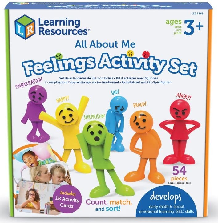 All About Me Feelings Activity Set: Count, Match and Sort (Includes 18 Activity Cards & 54 Pieces) - Ages 3+ - Educational Toys