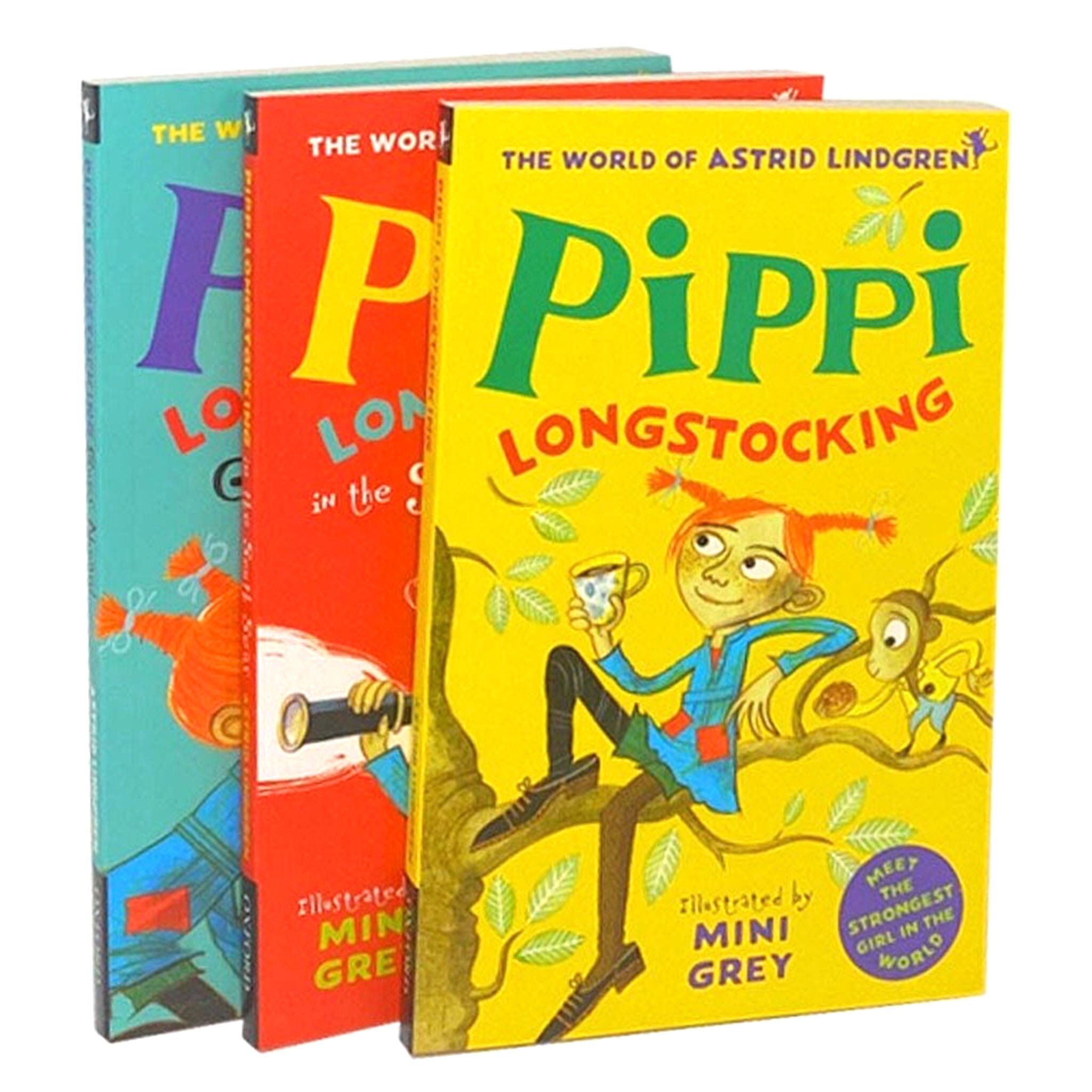 Pippi Longstocking Series By Astrid Lindgren 3 Books Collection Set - Ages 7+ - Paperback