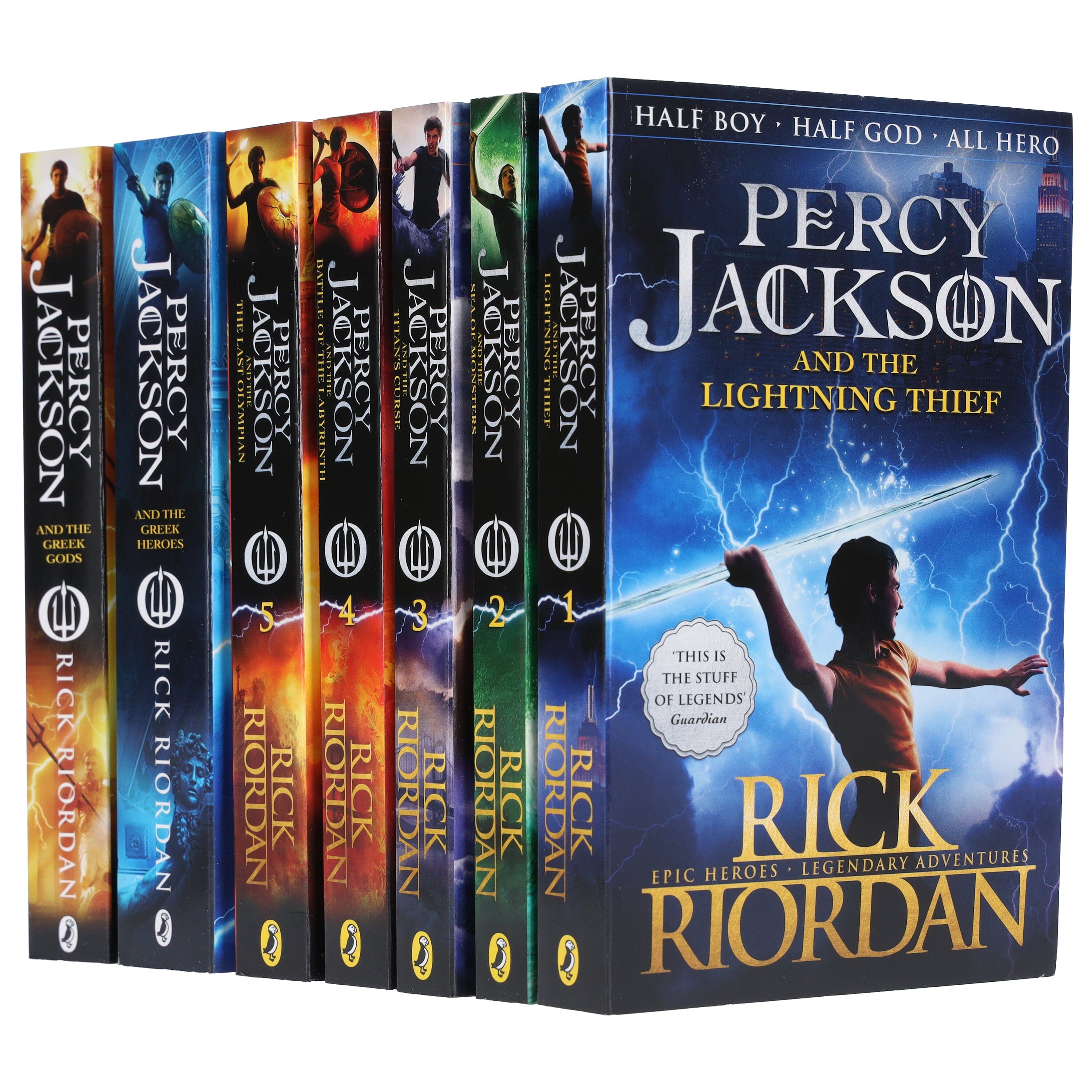 Percy Jackson Collection 7 Books Set By Rick Riordan - Ages 9+ - Paperback