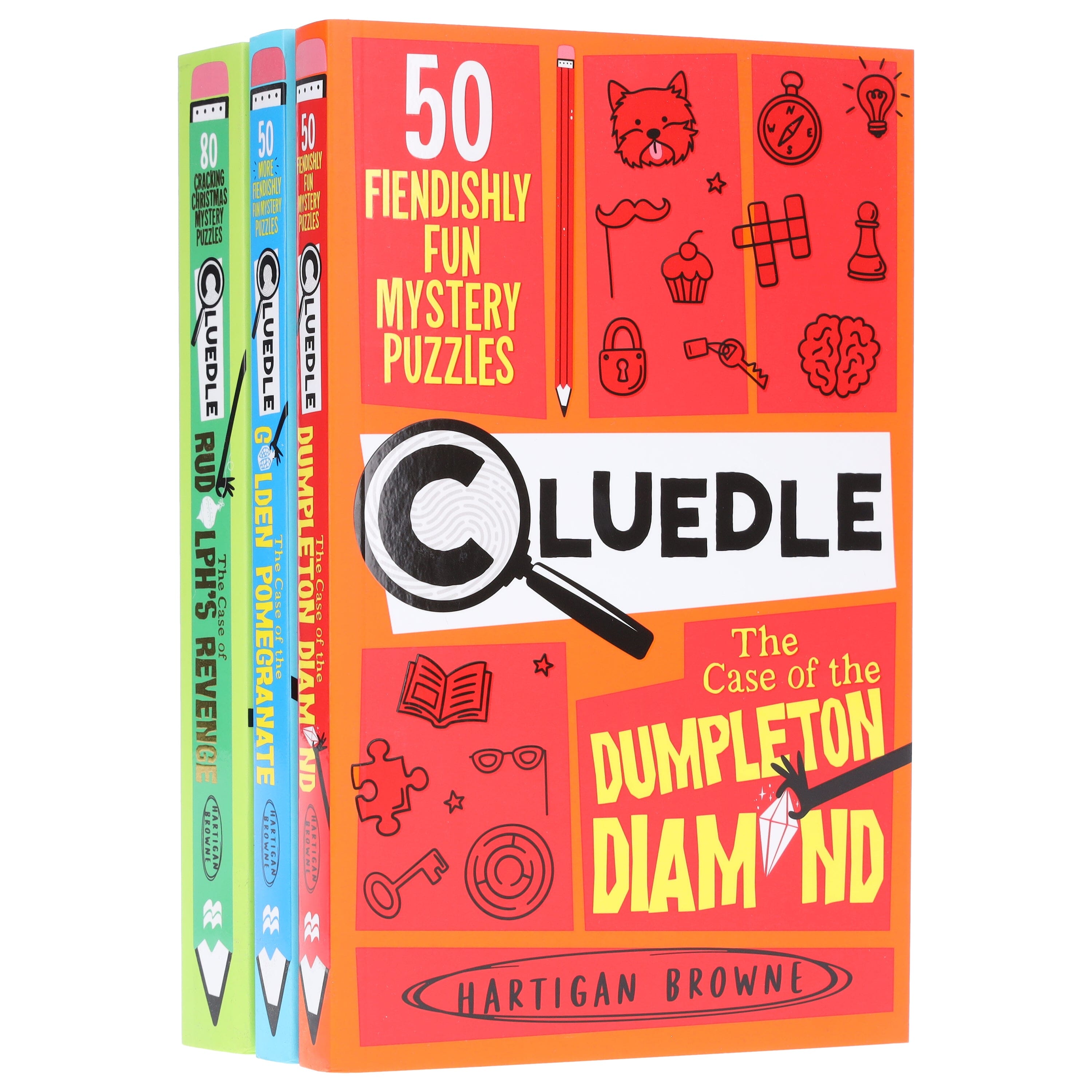 Cluedle Fun Mystery Puzzles By Hartigan Browne: 3 Books Collection Set - Ages 9-11 - Paperback