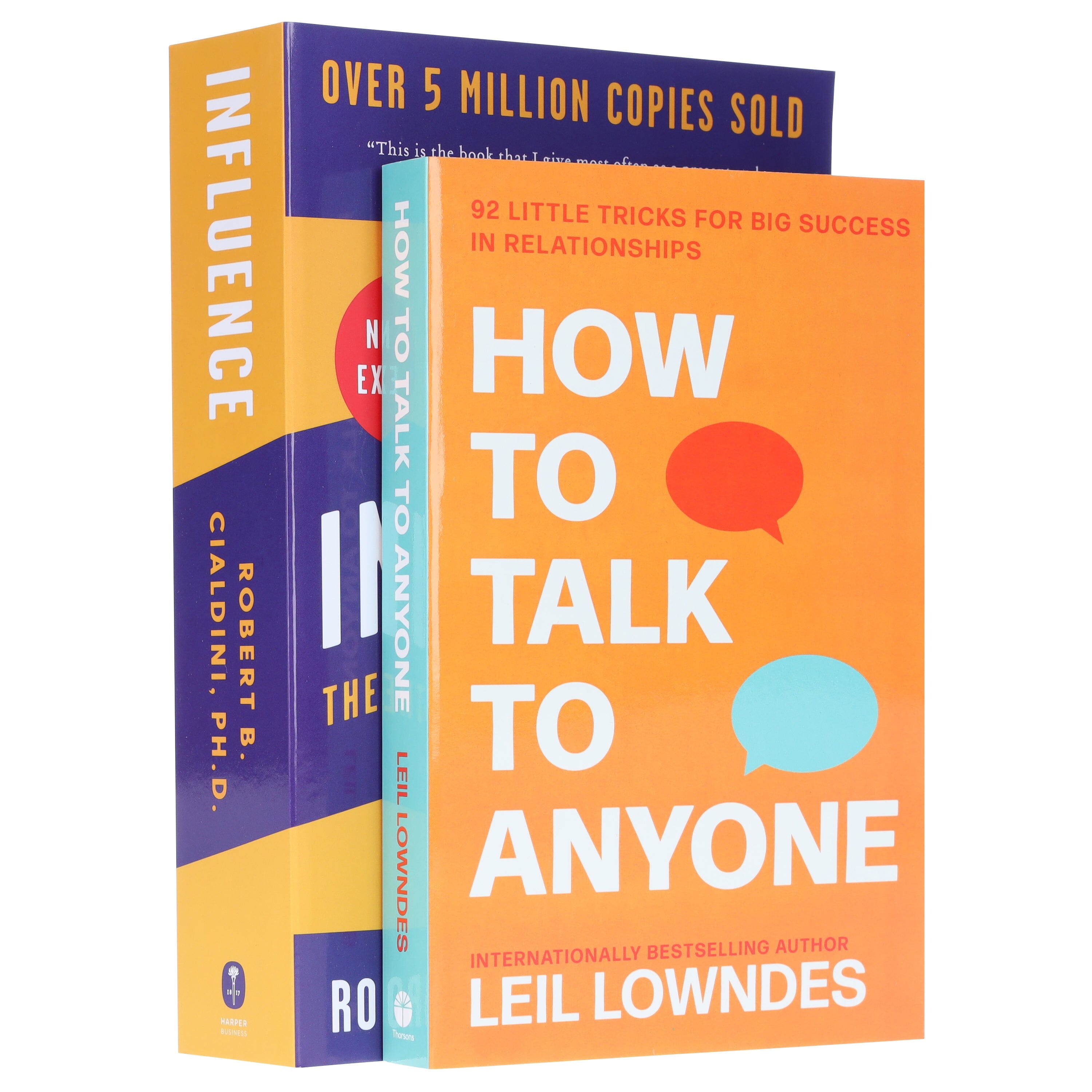 Influence: The Psychology of Persuasion & How to Talk to Anyone by Leil Lowndes & Robert B. Cialdini, PH.D. 2 Books Collection Set - Non Fiction – Paperback