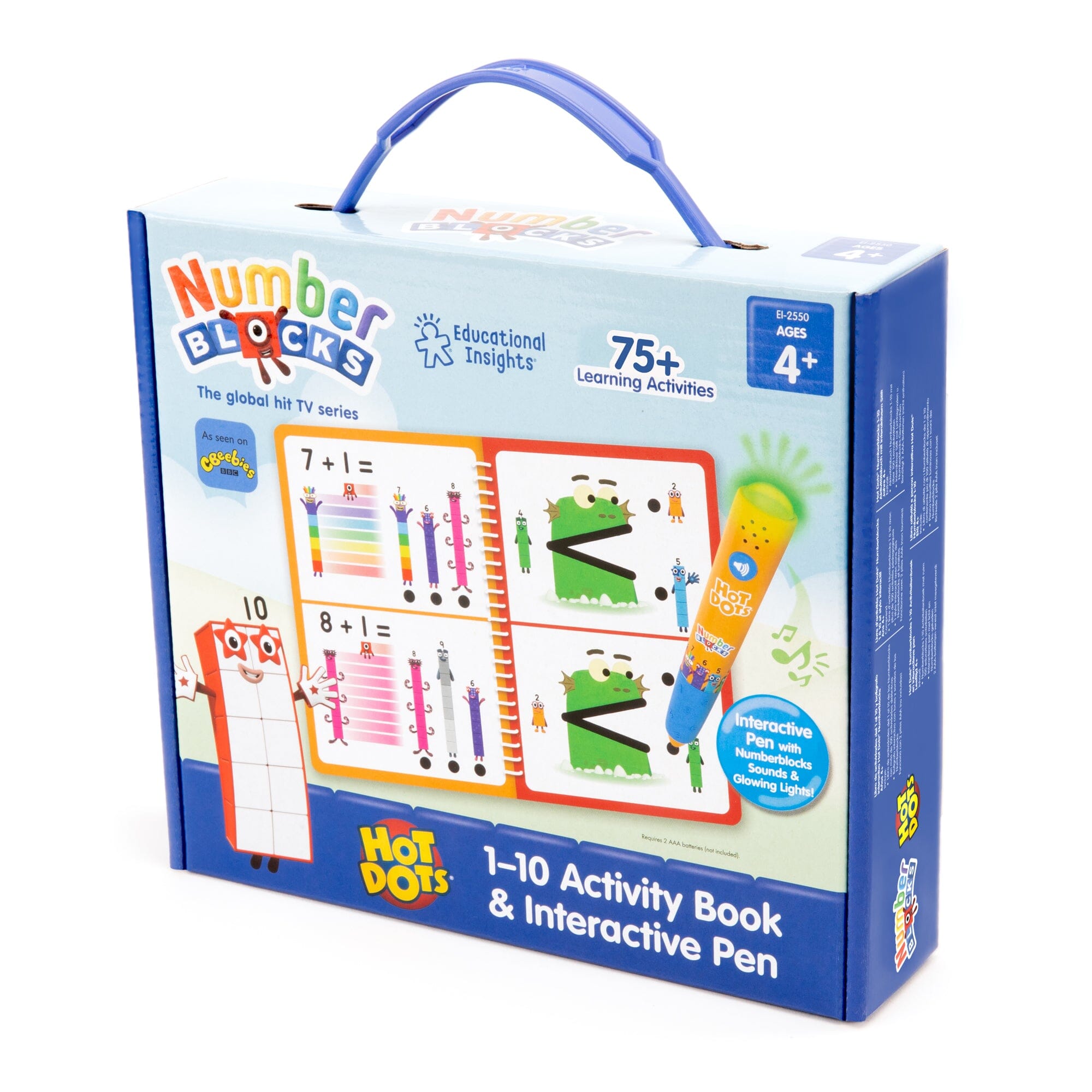 Learning Resources Hot Dots Numberblocks 1–10 Activity Book & Interactive Pen, Over 75 Activities Included - Age 4+