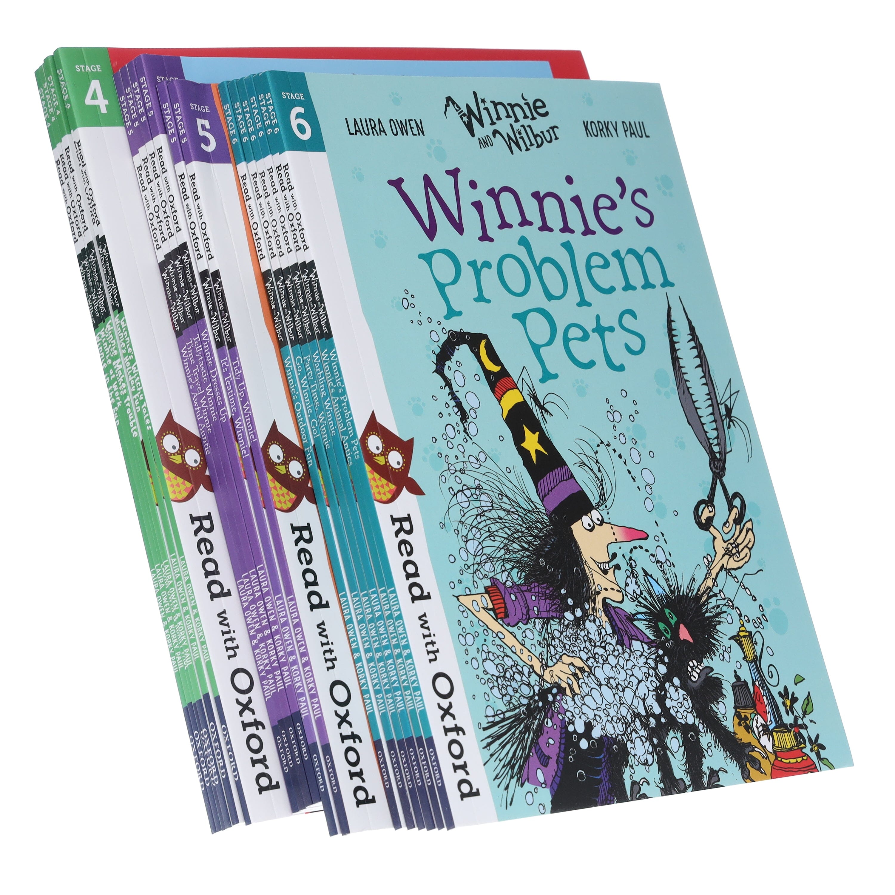 Read With Oxford: Winnie And Wilbur 18 Books Collection Set Level Stage 4, 5 & 6 - Ages 4-6 - Paperback