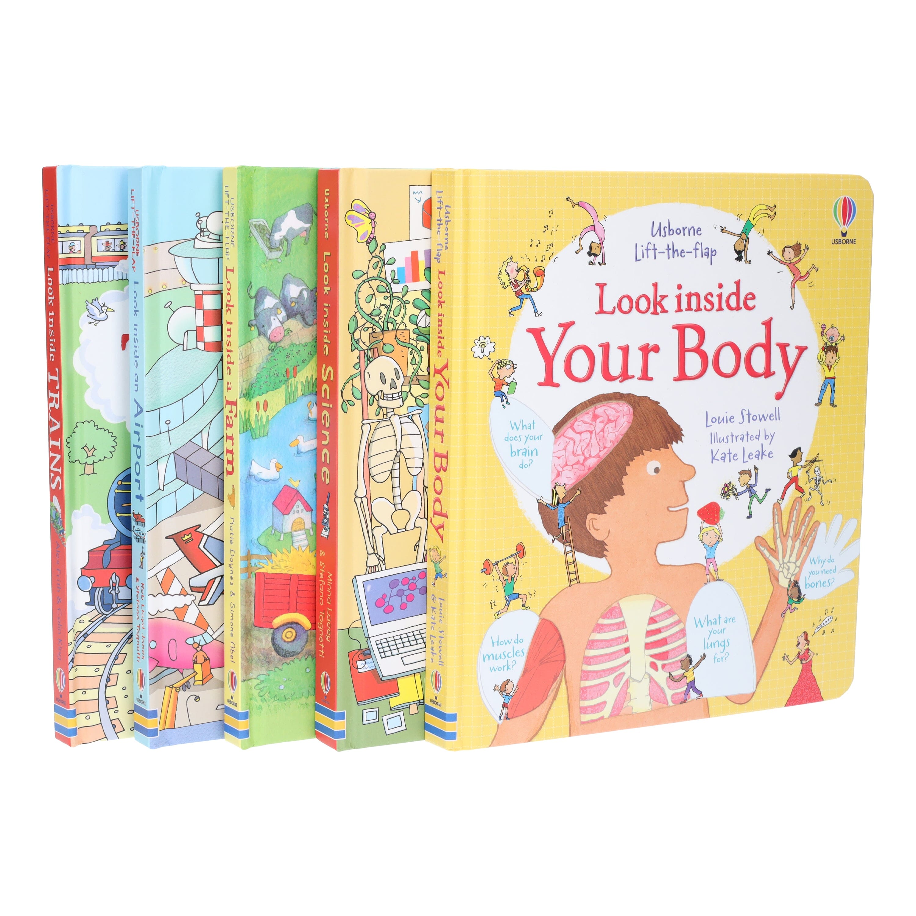 Usborne Lift the Flap Look Inside 5 Books Collection Set - Ages 5+ - Board Book